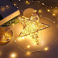 Miniatyrbild 2 av 4: Batteridrivna Fe-Ljus, 16-pack Mini Batteridrivna Koppar Fe-Ljus 2m 20 LED:er Inomhus Dekorationsljus för Sovrum Jul Bröllop Fest