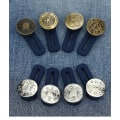 Miniatyrbillede 5 af 5: Knapforlænger til bukser Talje Justerbar Taljeforlænger Metal Knap Elastisk Kraveforlænger til Jeans Nederdel Bukser 10 stk.