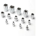 Miniatyrbild 3 av 4: Set med 14 E-typ stjärnformade Torx-hylsor i spärrlåda | Hylsset med E-profiler