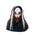Miniatyrbilde 2 av 4: Halloween Vampyrmaske Skummel Zombiemaske med Hår Latex Helmaske for Halloweenkostyme