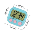 Miniatyrbillede 4 af 5: 6-pak Digital Timer til Lærer Små Timere til Børn Magnetisk Bagside Stor LCD-skærm Høj Alarm Minut Sekund Tæl Op Nedtælling Med Til/Fra-kontakt