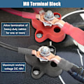 Miniatyrbillede 2 af 5: Batteri Strømfordelings Terminalblok, Kraftig Positiv Negativ Enkelt Studs Terminal Isoleret Samledåse Til (2 stk., Tilfældig Farve)