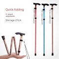 Miniatyrbillede 2 af 5: Stokke, Foldbar, Sammenklappelig Stok Vandrestok Højdejusterbar, Letvægts Anti-Slip til Rejser Udendørs Vandring Hjælp Bal Khaki color 1 pcs