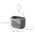 Miniatyrbild 4 av 4: Hylla Förvaringskorg Hängande Duschförvaring Väggmonterad Dusch Caddy Hängande Duschställ Grå 23X14X1 Grey 23X14X13CM