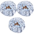 Miniatyrbild 3 av 3: 3 st Dubbellagers Satäng Sovhatt Justerbar Nattmössa Elastisk Mobcap För Kvinnor (himmelsblå) 3 st 3 pcs 38X38CM