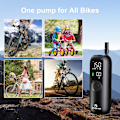 Pikkukuva 3 / 5: Kannettava Ilmakompressori Mini Pyöräpumppu, 150 PSI Sähköinen Rengaspumppu Käsikäyttöinen Ilmapumppu Digitaalisella LCD-näytöllä LED-valoilla Autoille