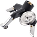 Miniatyrbilde 1 av 5: Bærbar Trekantet Utgang Gassbeholder Adapter Campingtilbehør Brennhode Konverterer (1 stk, Svart)