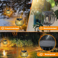 Miniatyrbilde 4 av 5: UBright Solcelle Utelys Oppgradert Hengende Solcellelykt Metall Solcellelys Ute Vanntette Lykter Dekorative Utelys
