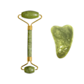 Pikkukuva 4 / 5: 4-in-1 Kasvojen Rulla ja Gua Sha -setti - Kasvojen ja Silmien Jaderulla, Jaderulla Gua Sha, Kuuma tai Kylmä Kasvojen Hierontarulla - Aito Jade - Naisille
