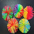 Miniatyrbild 3 av 3: 1 Set med 10 st 60 mm Färgglada Strängiga Boll Silikon Studsande Fluffig Juggling Boll Stressavlastande BollfärggladaFärgglada6X6CM Colorful 6X6CM