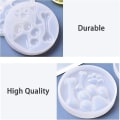 Miniatyrbillede 2 af 5: Silikone Bjørnepote Aftryk Støbeforme Benformede Charms Epoxy Resin Forme Kæledyrstema Silikoneforme Til Resin Epoxy Håndværk (2 stk, Hvid)