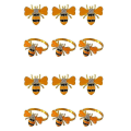 Miniatyrbilde 1 av 5: 6-pak Gul Bie Design Ring Serviett Spenne Hornet Serviettholder