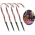 Miniatyrbilde 3 av 5: 5-pak Barley Candy Cane LED Solcellelys Utendørs - Varmt Hvit