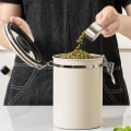 Miniatyrbild 3 av 3: 1,8 l Te, Torkad Frukt Förvaringsbehållare, Kaffe Pulver Lufttät Behållare Med Sked, Rostfritt Stål Kaffebönor