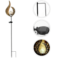 Miniatyrbillede 4 af 5: RYI)Solcellelampe med Flammedesign - Havedekoration - Udendørsbelysning