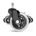 Miniatyrbild 3 av 4: Kontorsstols Hjul Rollerblade Hjul För Universell Stols Hjul Ersättning Stödjer 3 Tum Circlip Svart Transparent Hjul Insats Stång Pu Hjul