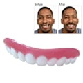 Miniatyrbillede 2 af 5: 2 stk. Instant Smile Comfort Fit Flex Tænder - Øvre og Nedre Matchende Sæt, Naturlig Skygge! Fix Dit Smil Derhjemme Inden for Minutter!