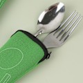 Pikkukuva 5 / 5: RYI_1 kpl Ulkoilma Camping, Matkailu, Piknikit, Kannettava Ruokailuvälinesetti, Kangaskassit, Ruokailuvälinepussit, Säilytyspussit Ruusunpunainen