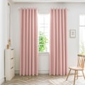 Miniatyrbillede 2 af 5: RYI_Mørklægningsgardiner til soveværelse og stue, 1 panel polyester med sort bagside (flere farver) rosa B132 x H241cm+Øjet top