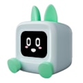 Miniatyrbilde 1 av 5: RYO_Mini TV Nattlys Skrivebordsdekorasjon Musikk Bluetooth Wifi APP Smart Kontroll Aksjer Bilder DIY Display B CyanBlue