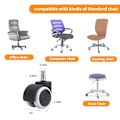 Miniatyrbild 3 av 5: Kontorsstols Hjul, Kullager Stolhjul, Tunga Datorkontorsstols Swivel Hjul, 5-pack Hjul