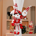 Miniatyrbillede 5 af 5: 3 stk. Julegardinbeslag Kreative Gardintilbageholdere 3D Julemand Snemand Elg Rendeer Tegneserie Julefigurer
