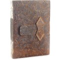 Miniatyrbilde 4 av 5: Lærjournal A5 Skriveblokk - Antikk Håndlaget Lærbundet Daglig Notatbok - Blankt Papir Medium 22x15cm, Reise Menn/kvinner/reisende/studenter A