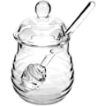 Pikkukuva 1 / 5: 250 ml hunajapurkki ja lasinen hunajalusikka minipurkkisetti_RY