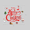 Miniatyrbillede 4 af 5: Glædelig Jul Garageport Dekorativ Sticker Med Magnetiske Køleskabs Dekaler JulefestCT037 CT037