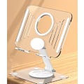 Miniatyrbilde 1 av 5: Høykvalitets mobil smarttelefonstativ akryl nettbrettfeste laptopstativ for iPad_xrzi White
