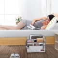 Miniatyrbillede 1 af 3: Senge Caddy, Filt Sengeopbevaring Organizer Hjem Madras Sofa Bord Skab Senge Caddy Opbevaring Grå Grey