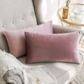Miniatyrbilde 2 av 5: Sett med 2 Dekorative Fløyels Putetrekk Sofa Putetrekk Supermyk Myk Dekorasjon Hjem Stue Soverom For Sofa 2 Deler 30x30cm Sakura Rosa