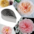 Miniatyrbilde 5 av 5: 7 stk/sett Rustfritt Stål Rosebladbakstform Kake- og Kjeksutsteker Mold Sette med Tåreformet Utstikker