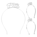 Miniatyrbilde 1 av 2: 3 stk Bryllupshodeband Brudeshower Hodeband Bachelorette Hodeplagg Brudeselskap Hodeband Krone Hodeplagg Silver 15x11cm