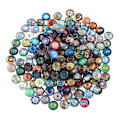 Miniatyrbillede 1 af 3: 100 stk Mix Fliser Delikate Runde Mosaikfliser Øreringe Cabochons Charm Cabochons Vedhæng Perler 2*2CM