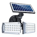 Miniatyrbillede 1 af 5: 2 Hoved LED Sikkerhedslys Bevægelsessensor Udendørs Justerbar 20w, Ip65, Udendørs Overlysvandfast Solcellegadelys Til Garage, Have