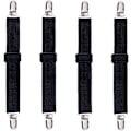 Miniatyrbillede 1 af 5: Justerbare lagenholdere, elastiske lagenklemmer, lagenstropper med elastiske holdere (4 stk., sort)