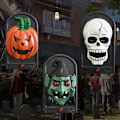 Miniatyrbillede 5 af 5: Halloween Dørklokke Ornament Holdbar Græskar Lydknap Dørklokke Halloween Fest Spøgelseshus Hemmeligt Værelse Favorabel Forside Bar (skelet)