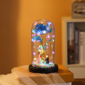 Miniatyrbillede 1 af 4: Evighed i glas LED-lys rose Valentinsdag send kæreste atmosfære arrangement lampe skrivebord placeret lys ornamenter