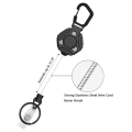 Miniatyrbilde 3 av 5: 2-pakks Retraherbar Nøkkelring, Heavy Duty Karabinklips Badgeholder, Taktisk Snelle med 31,5” Stål Retraherbar Snord, 8,0 oz