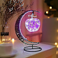 Miniatyrbillede 1 af 5: LED Lys Stjerne Æbler Glas Form Dekoration Lys Julepynt Til iPhone USB Lilla Purple For IPhone USB