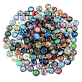 Miniatyrbillede 3 af 3: 100 stk Mix Fliser Delikate Runde Mosaikfliser Øreringe Cabochons Charm Cabochons Vedhæng Perler 2*2CM