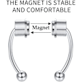 Miniatyrbillede 3 af 5: 4 stk. Magnetiske Septum Næseringe i Rustfrit Stål Magnet Falsk Septum Næsering