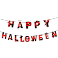 Miniatyrbild 5 av 5: 2 Set Blodiga Flaggan Happy Halloween Banner Utomhus Halloween Dekorationer Banner Skräck Halloween Banner