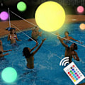 Miniatyrbilde 1 av 5: Poolleker 40cm LED Lysende Badeball Med 16 Farger Lys For Festleker Utendørsdekorasjoner_RY