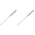 Miniatyrbillede 1 af 3: 3 stk. Rustfrit Stål Slibestav Professionel Slibemaskine Honing Stål Til Hjemmekokekunstnere 2 stk. 2pcs