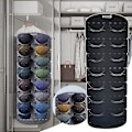 Miniatyrbillede 1 af 5: Baseball Cap Display Rack, Dør Bagvæg Non-woven Stor Hængende Hat Opbevaringspose Dobbelt Række Double Row
