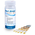 Miniatyrbilde 1 av 5: 4 Flasker med 6-i-1 pH-vann testpapir 50 Strips/flaske Svømmebasseng Spa Testpapir Resterende Klor pH-verdi Alkalitet Hardhet Teststripe