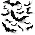 Miniatyrbillede 1 af 5: 60 Stykker Halloween Anti-Skrid Sikkerhedsmærker Sorte Bat Gyser Klæbemærker til Halloween