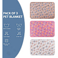 Miniatyrbilde 4 av 5: Myk og varm dyrefleece teppe seng matte teppe pute hund valp dyr 3 stykker Ps016rosa+beige+kaffe,76x52